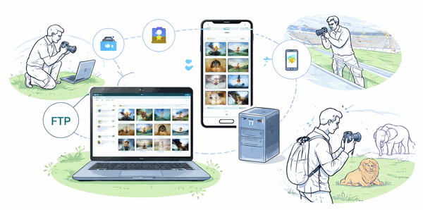 High throughput ingestion through desktop mobile FTP